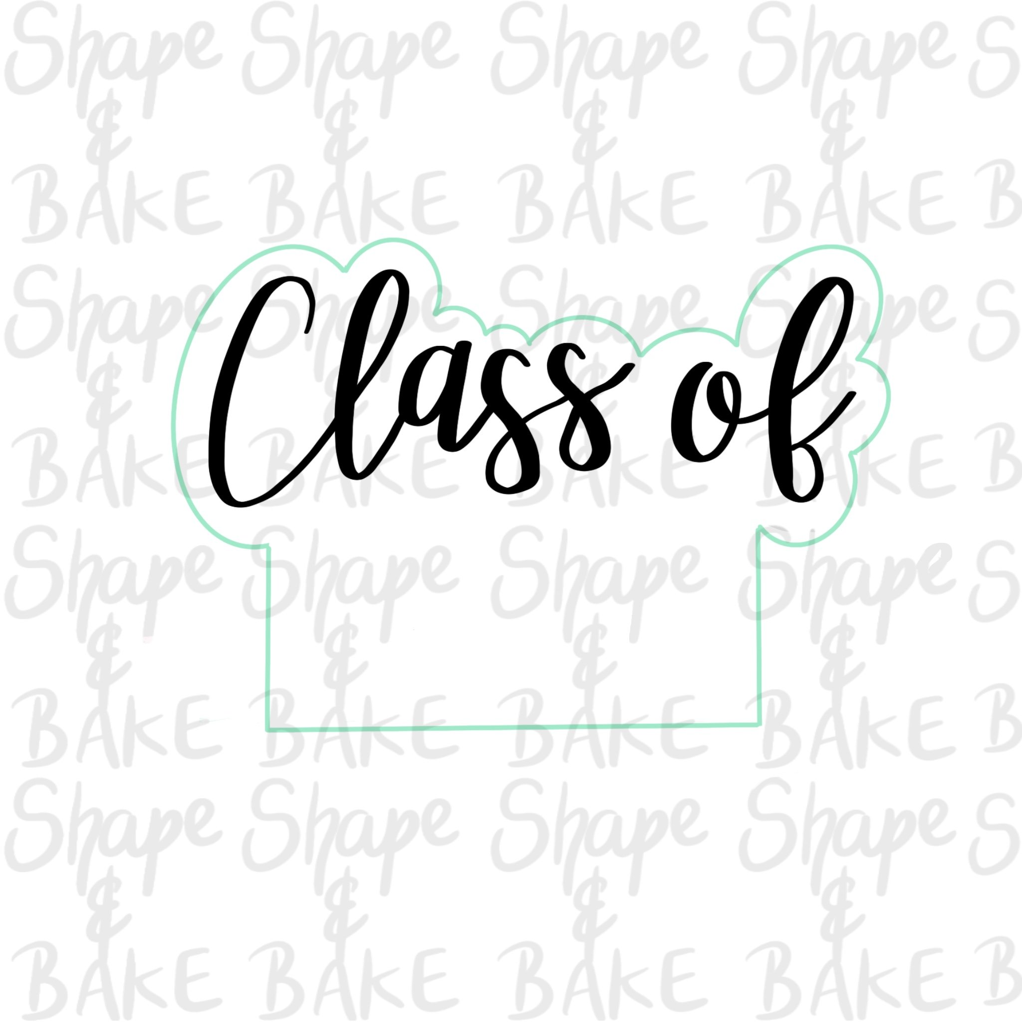 Class of plaque cookie cutter Shape and Bake
