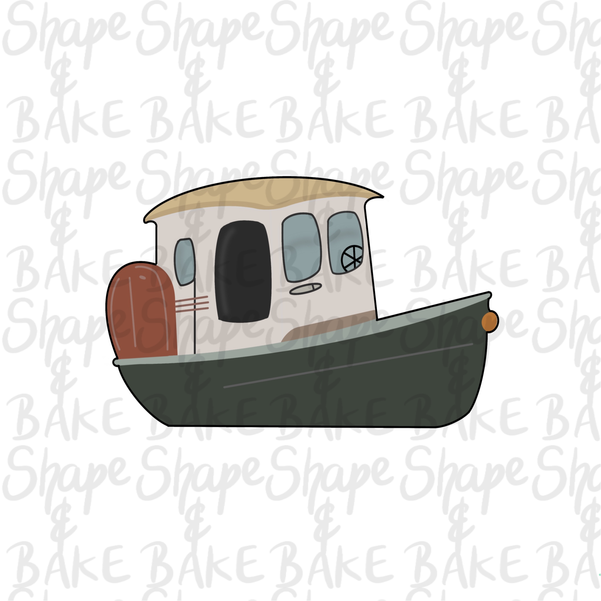 Fishing boat cookie cutter – Shape and Bake